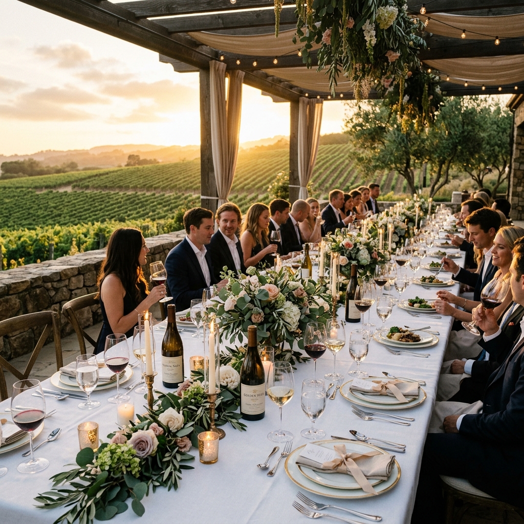 Wine country wedding