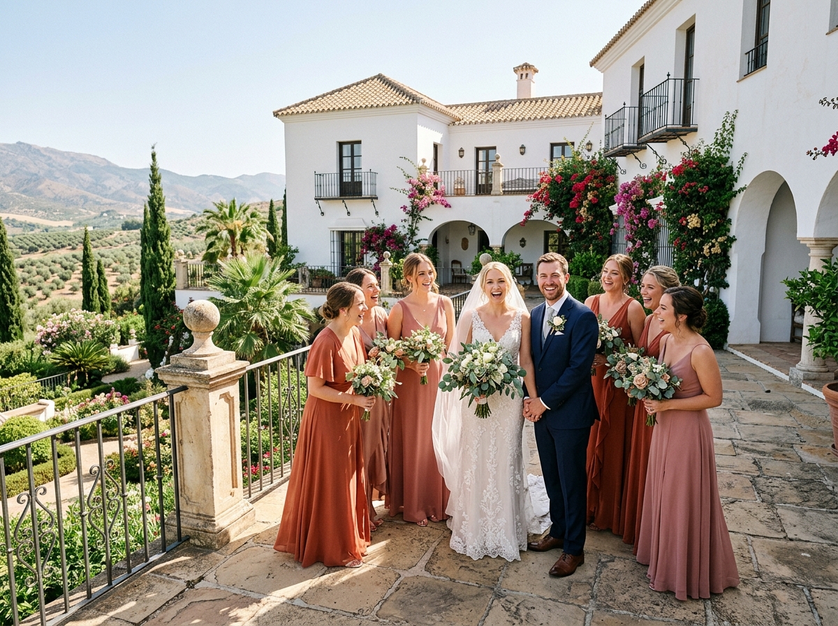 Bridal Party on Terrace